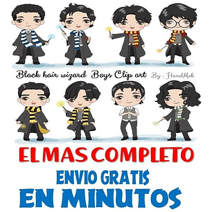 Pack Imagenes Tiernos Magos Pelo Negro Magia + Regalo A1