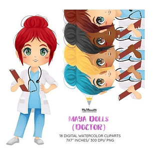 Cliparts Imagenes Png Digitales Doctora Medica M6