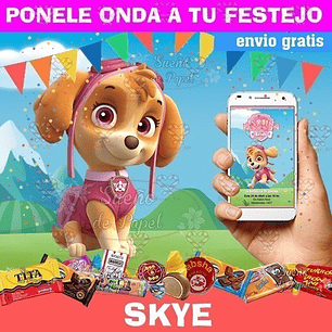 Kit Imprimible Skye Paw Patrol Patrulla Canina Editable