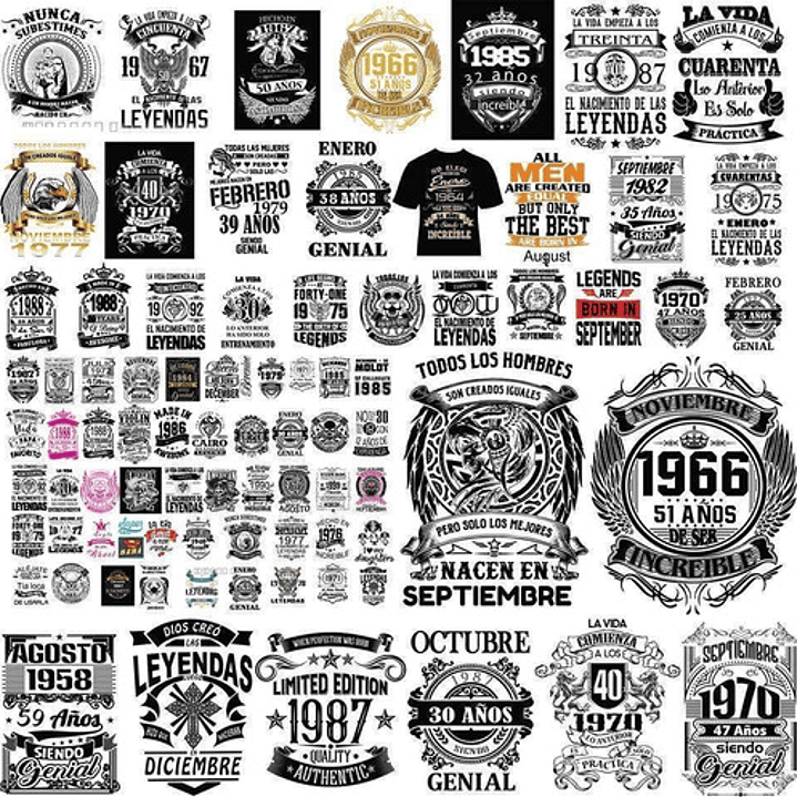 Pack 200 Vectores Vinilos Tipo Leyendas Nacimiento + Regalo 6