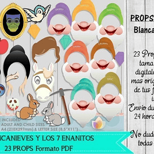  Blancanieves Y Los 7 Enanitos - 23 Props Photobooth Pdf