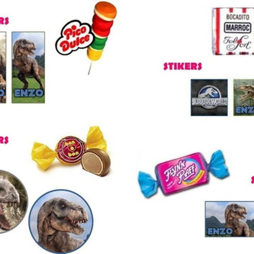 Kit Imprimible Candy Bar Jurassic World El Mas Completo 6