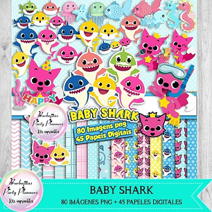 Papeles Digitales Y Cliparts Png Baby Shark Kit Imprimible