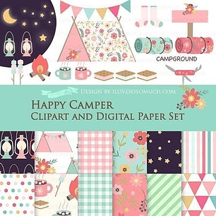 Cliparts Png Papeles Digitales Campamento Carpa Guitarra M6