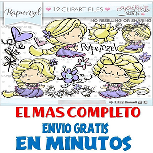 Pack Imágenes Hd Clipart Cuentos Rapunzel Caperuza