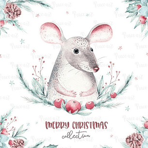 Cliparts Png Ratoncito En Navidad Acuarela Watercolor Pa41