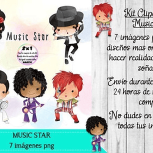 Cliparts Imagenes Png Music Star Estrellas De La Musica