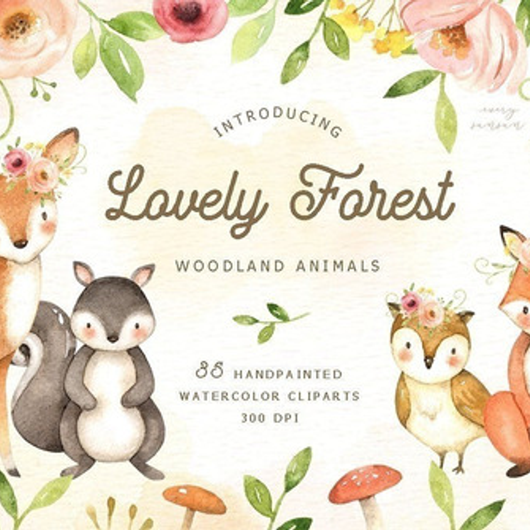 Cliparts Imagenes Png Animales Del Bosque Acuarelas Es11 1