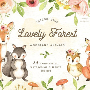 Cliparts Imagenes Png Animales Del Bosque Acuarelas Es11