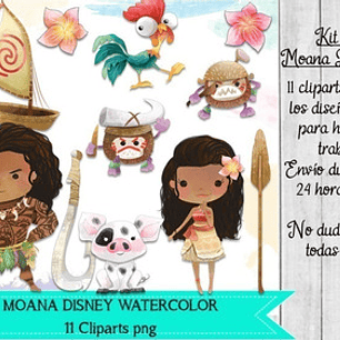Cliparts Imagenes Png Moana Disney Watercolor Acuarela