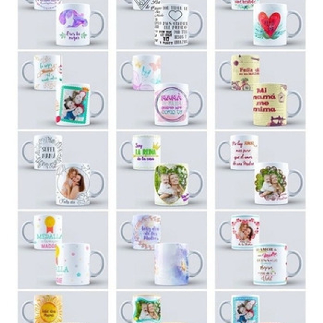 Pack #1 Plantillas Sublimación Tazas - Día De La Madre / Psd 3