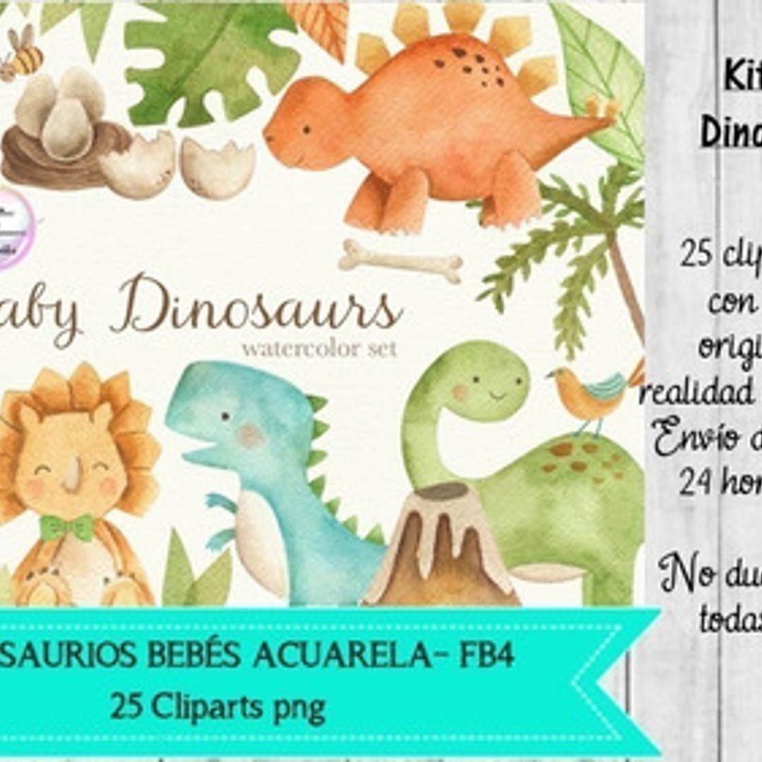 Cliparts Png Dinosaurios Acuarela Fb4 1