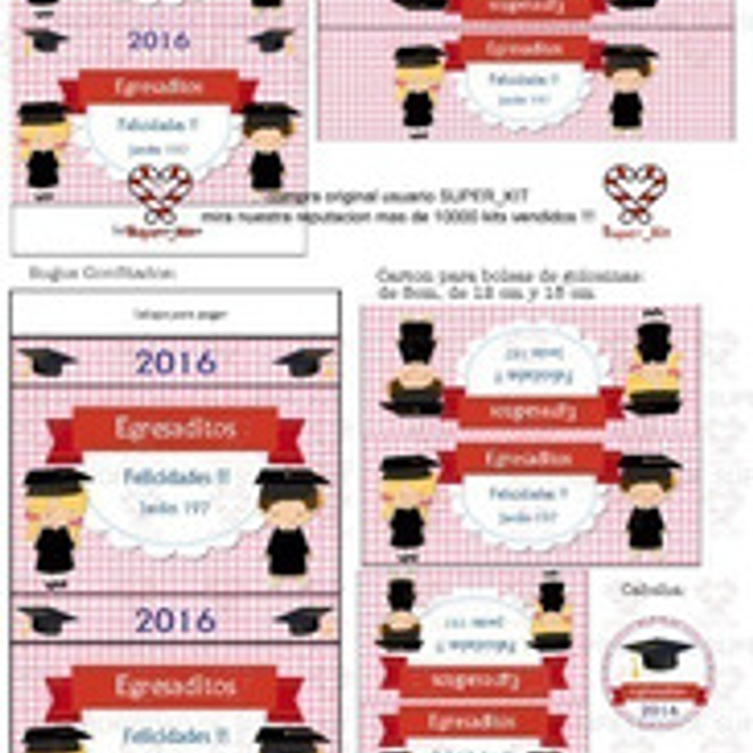 Kit Imprimible Egresados Jardin Egresaditos Editable 3