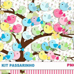 Papeles Y Cliparts Png Digitales Pajaritos Kit Imprimible