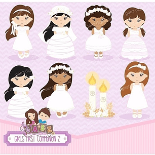 Kit Imprimible Comunión 17- 18 Imagenes Png