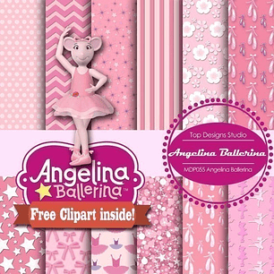 Kit Imprimible Fondos Clipart - Angelina Bailarina