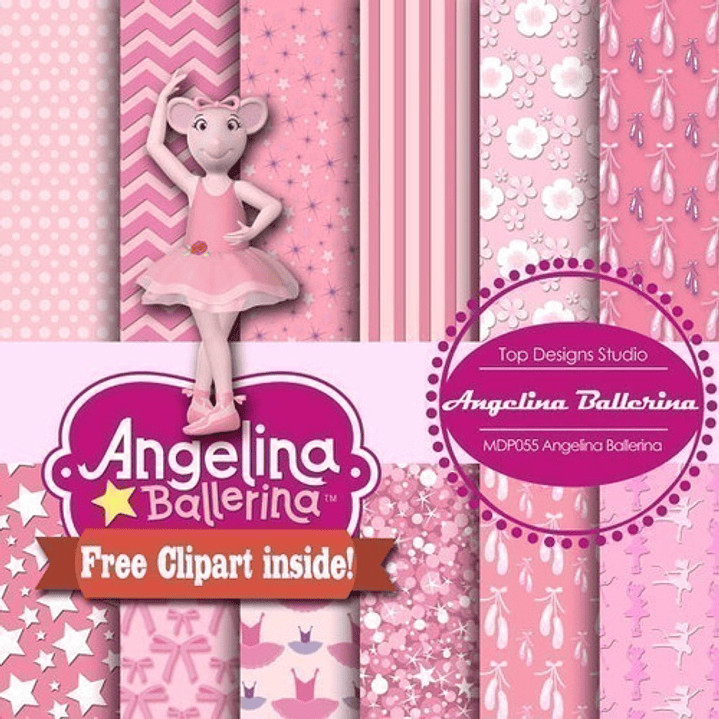 Kit Imprimible Fondos Clipart - Angelina Bailarina 2