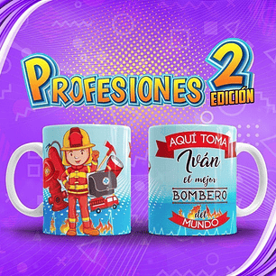 Plantillas Sublimación Tazas - Profesiones Versión 2