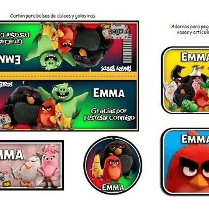 Kit Imprimible Candy Bar Angry Birds Movie El Mas Completo 4