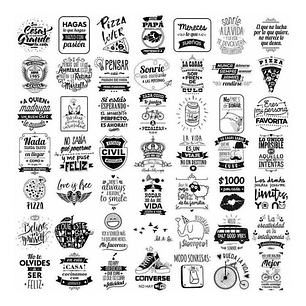 + 10000 Vectores Frases Para Sublimación , Vinilo , Etc.