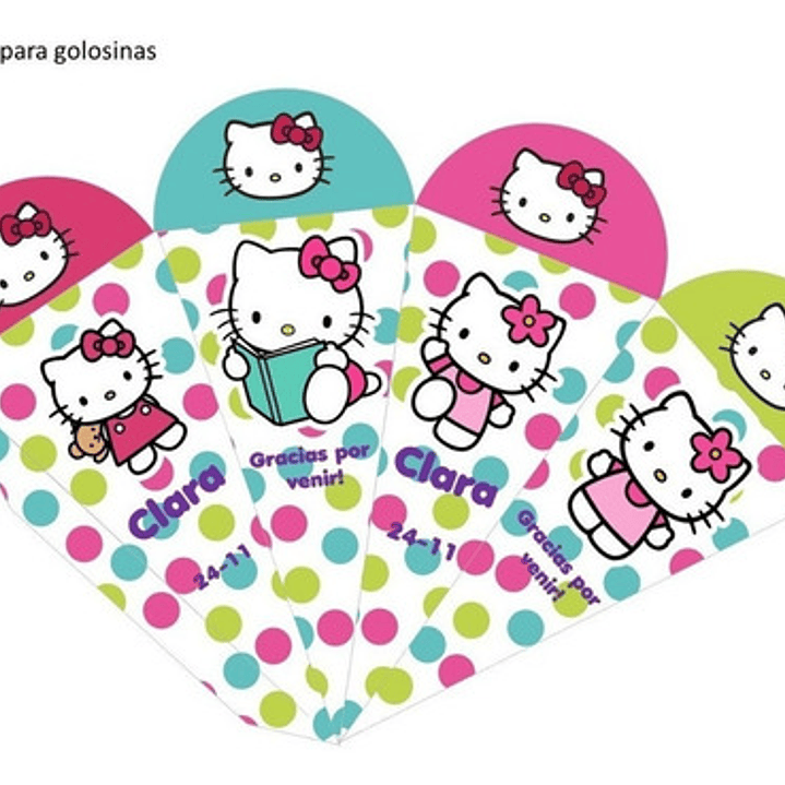 Kit Imprimible Candy Bar Hello Kitty El Mas Completo 7