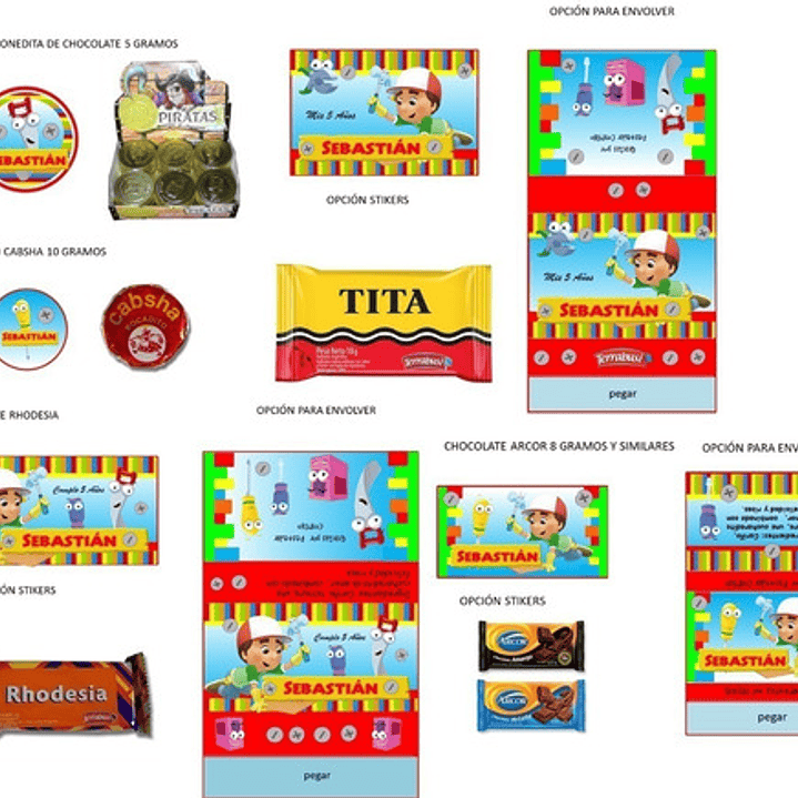 Kit Imprimible Candy Bar Many A La Obra El Mas Completo 6