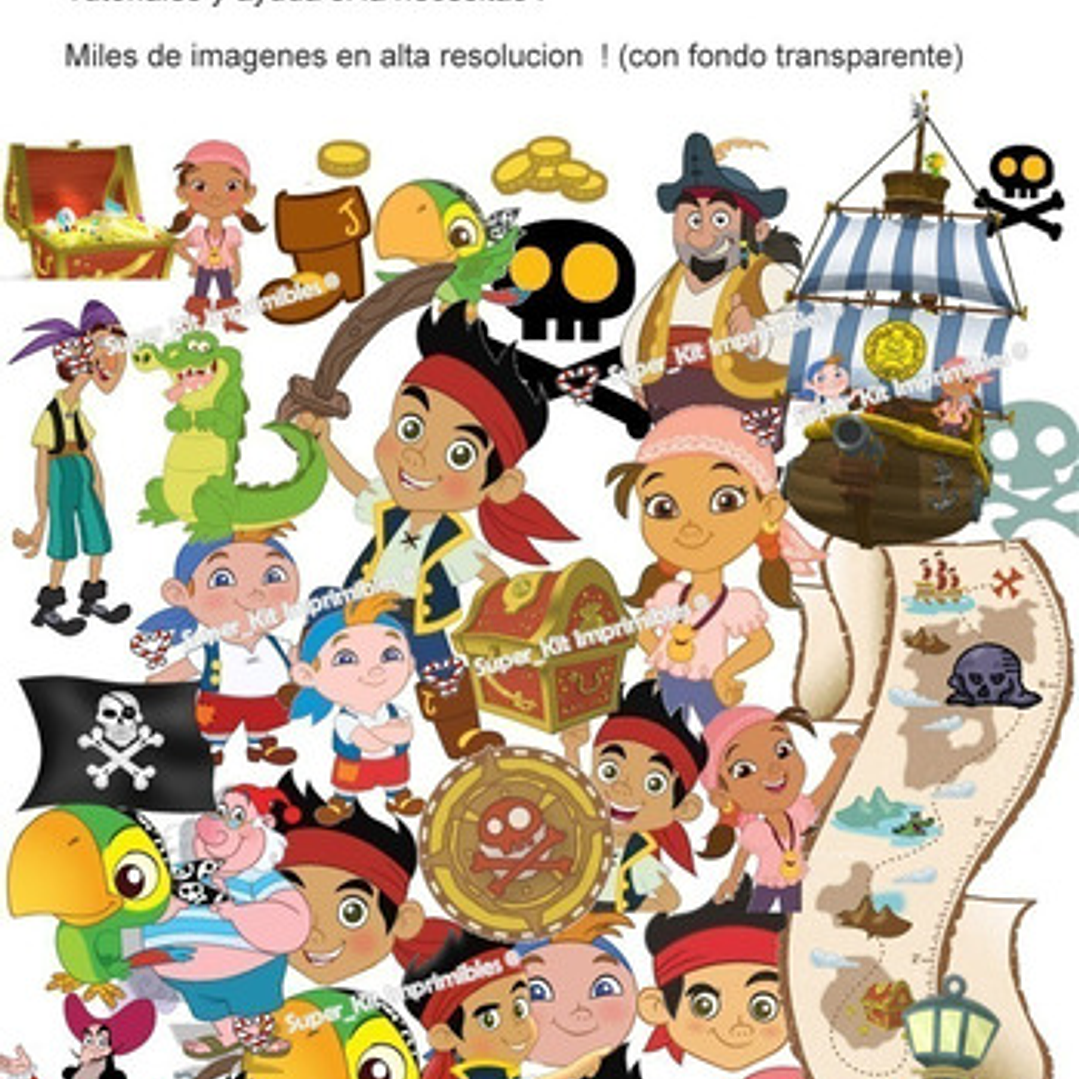 Kit Imprimible Jake Y Los Piratas Editable 4