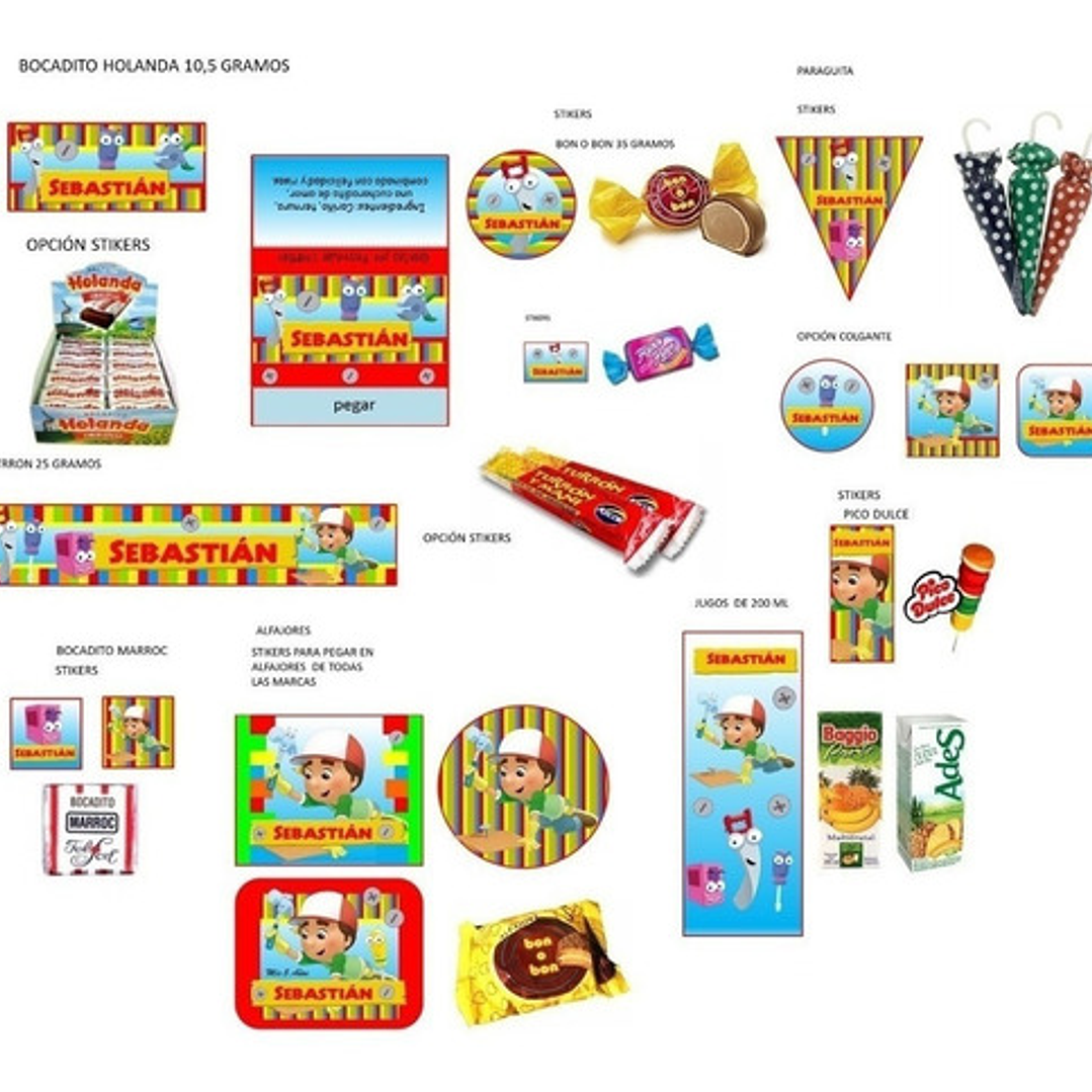 Kit Imprimible Candy Bar Many A La Obra El Mas Completo 7