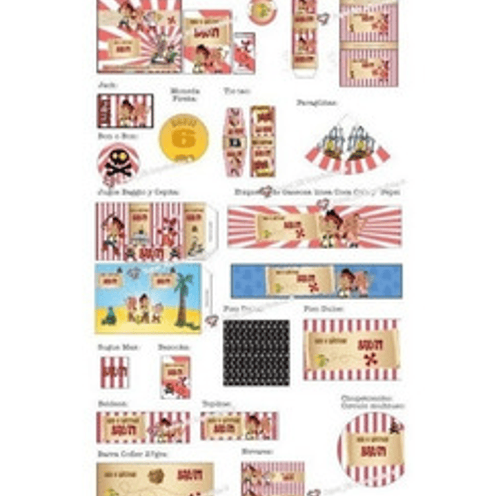 Kit Imprimible Jake Y Los Piratas Editable 5