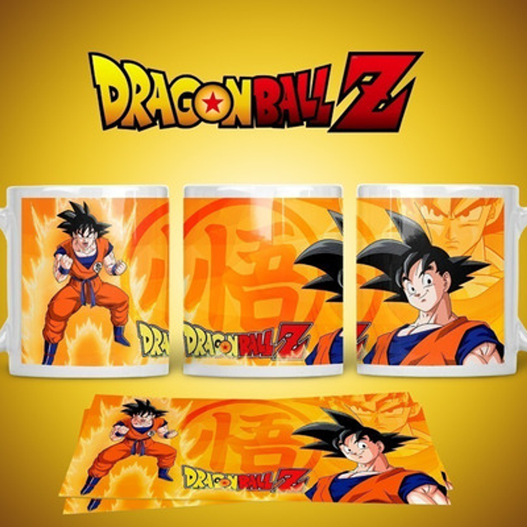 Kit Diseños Plantillas Tazas Dragon Ball Z Sublimación M3 1