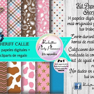 Papeles Fondos Digitales Sheriff Callie Kit Imprimible