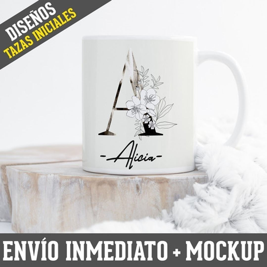 Diseños Plantillas Para Tazas Con Iniciales Sublimación M6 1