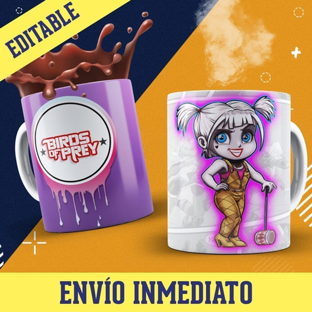 Diseños Plantillas Tazas Birds Of Prey Sublimación 2