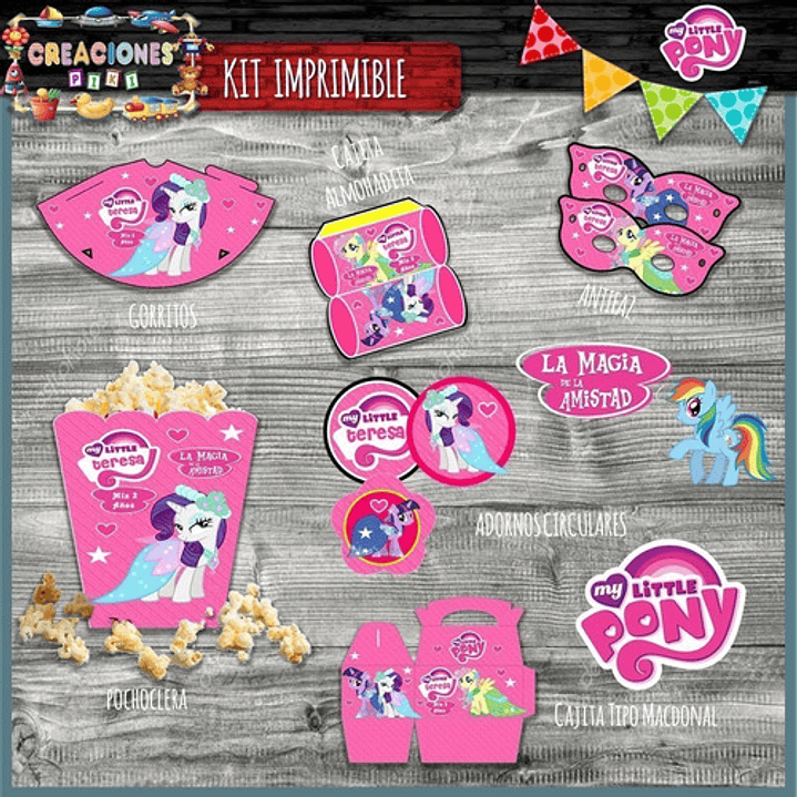 Kit Imprimible Candy Bar Mi Pequeño Pony El Mas Completo 6