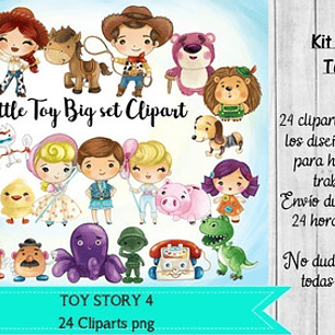 Cliparts Toy Story 4 Acuarela  Kit Imprimibles