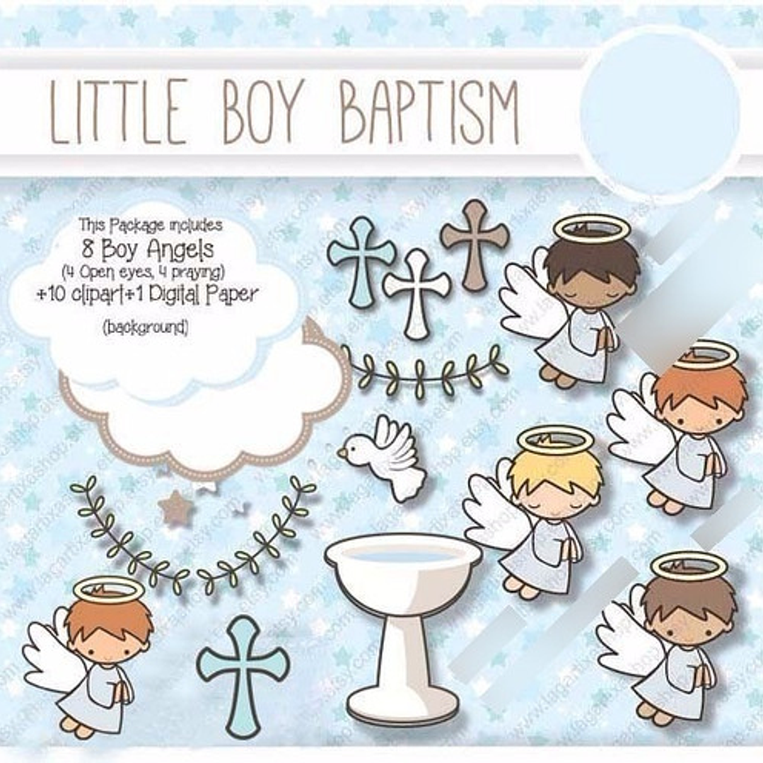 Kit Imprimible  Bautismo  6  -  20  Imágenes    Ver Promo 1
