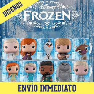 Kit Diseños Plantillas Tazas Frozen Funko Sublimación
