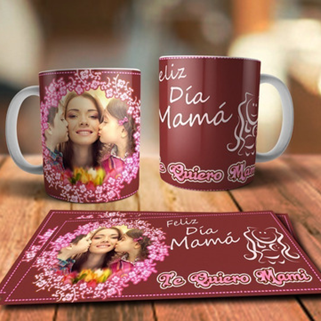 Diseños Plantillas Tazas C/ Foto Día De La Madre Sublimar M5 7