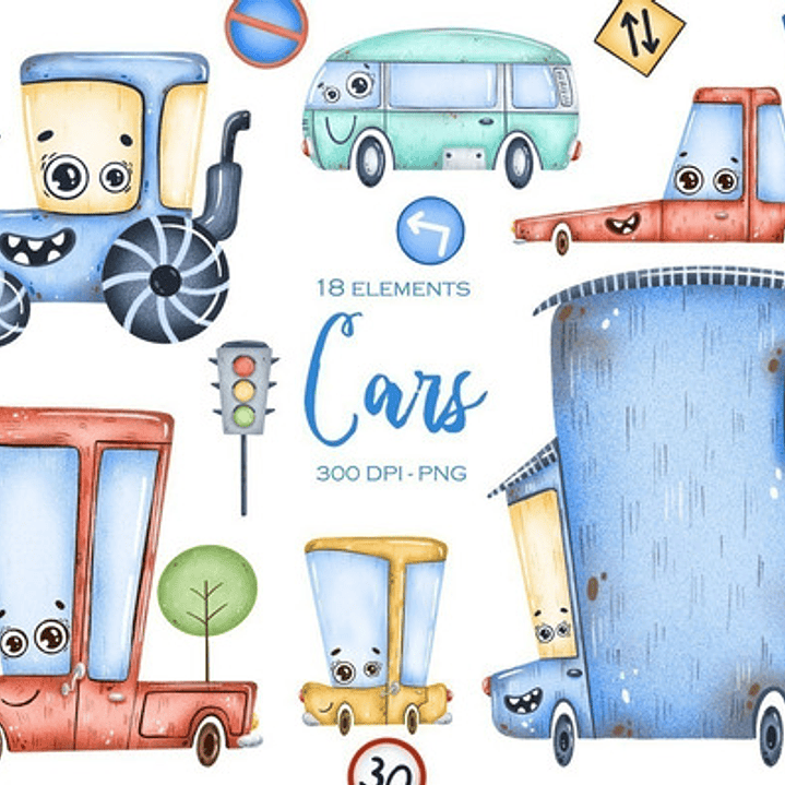 Cliparts Imagenes Png Autos Acuarelas Is7 2