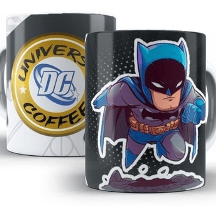 Kit Diseños Plantillas Tazas Dc Comics Sublimación Editable 3