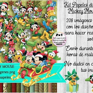 Papeles Fondos Y Cliparts Imagenes Png Mickey Mouse Navidad