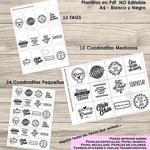 Kit Imprimible Tags Emprendedor Mod 2 Destaca Tus Envios!