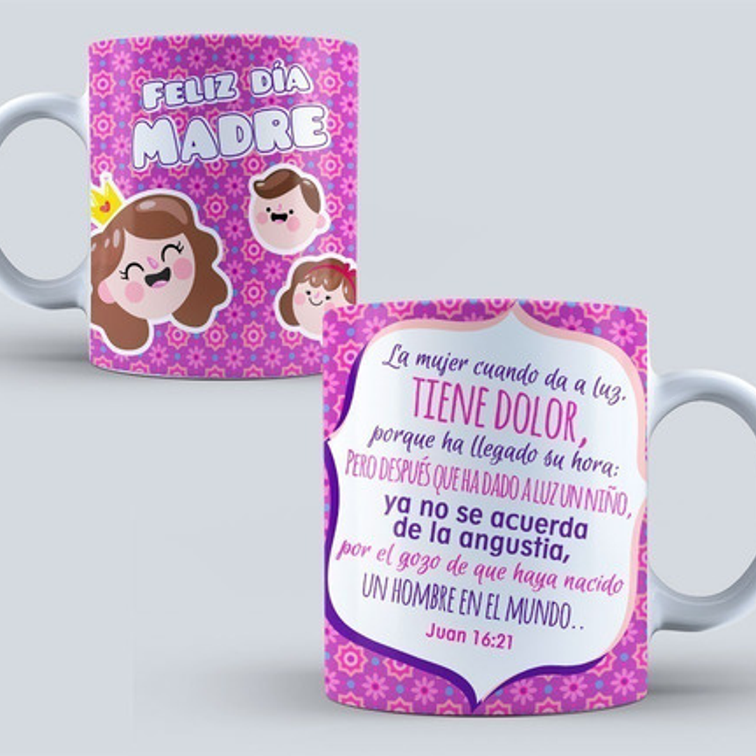 Diseños Plantillas Para Tazas Día De La Madre Sublimación M1 3