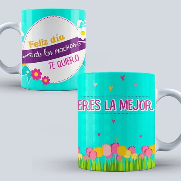 Diseños Plantillas Para Tazas Día De La Madre Sublimación M1 8