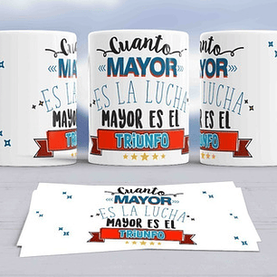 Diseños Plantillas Tazas Frases Motivación Sublimación M1
