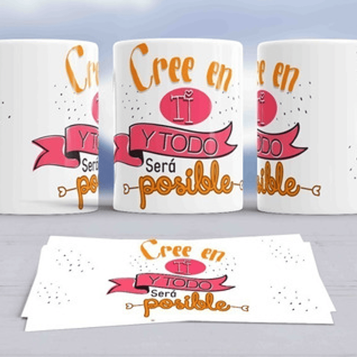 Diseños Plantillas Tazas Frases Motivación Sublimación M1 4