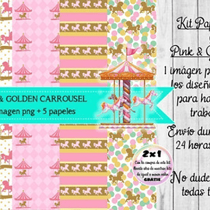 Papeles Y Clipart Png Carrousel Carrusel Kit Imprimible