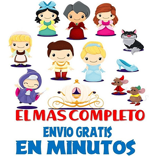 Pack Imágenes Hd Clipart Cenicienta + Vectores + Regalo