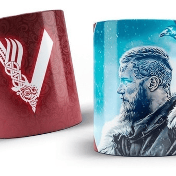 Kit Diseños Plantillas Tazas Vikings Sublimación Colección 9