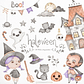 Papeles E Imagenes Cliparts Png Digitales Halloween Acuarela - Miniatura 1